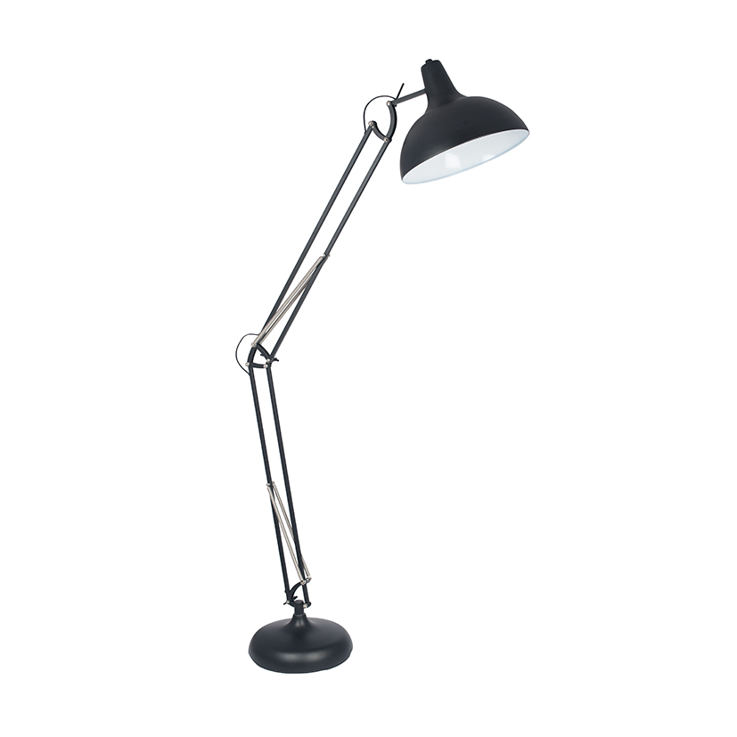 Matt Black Metal Task Floor Lamp Madden Furniture Matt Black Metal Task Floor Lamp, Oversized Floor Lamp