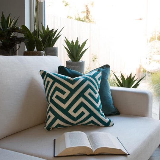 Ethnic Teal Cushion