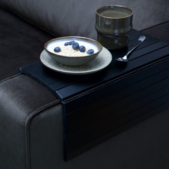 Armrest xl flexible sofa tray black