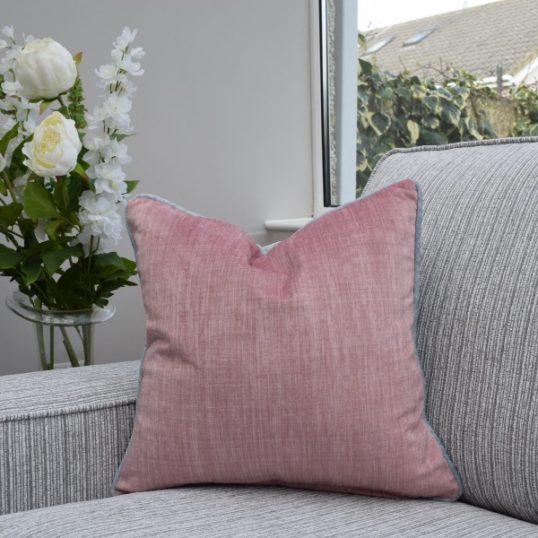 Two Tone Grey/Pink Cushion