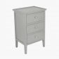 Chelmsford Vendee Grey Pine Wood 3 Drawer Bedside Unit 1