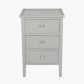 Chelmsford Vendee Grey Pine Wood 3 Drawer Bedside Unit