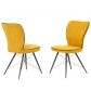 Emily Gold Fabric Dining Chairs