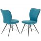 Emily Teal Fabric Dining Chairs