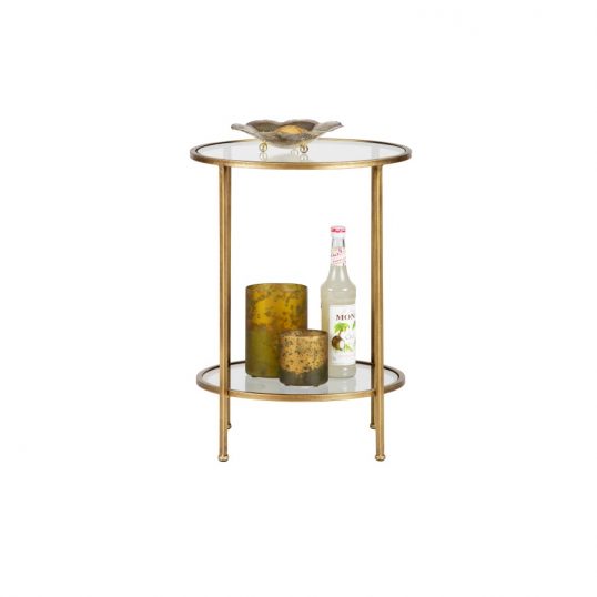 Goddess side table metal antique brass_11