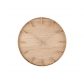 Gold Metal and Natural Wood Round Wall Clock