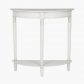 Heritage Elizabeth White Pine Wood Half Moon Console