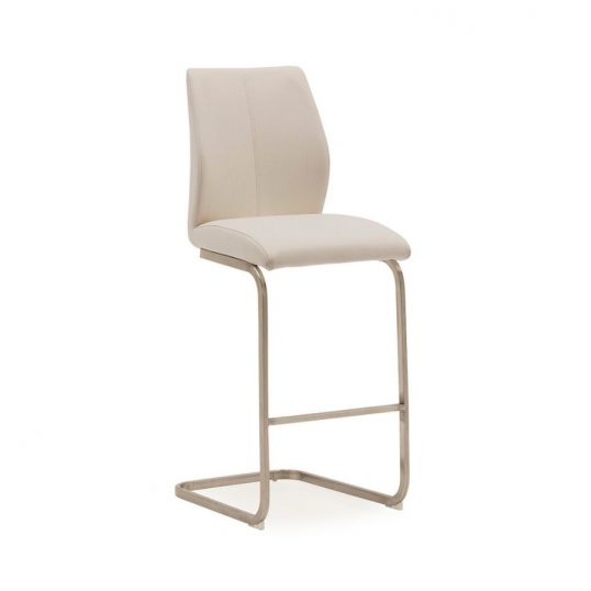 Irma Bar Chair – Brushed Steel Taupe