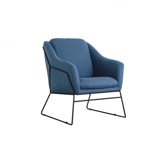 Karl Accent Chair – Woven Blue