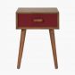 Klee Mulberry Pine Wood 1 Drawer Side Table