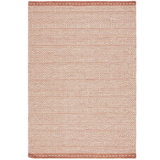 Knox Coral Geometric Wool Rug