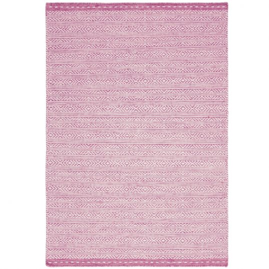 Knox Pink Geometric Wool Rug