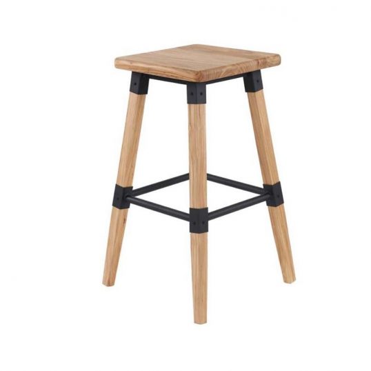 Lock Bar Stool – Natural Elm