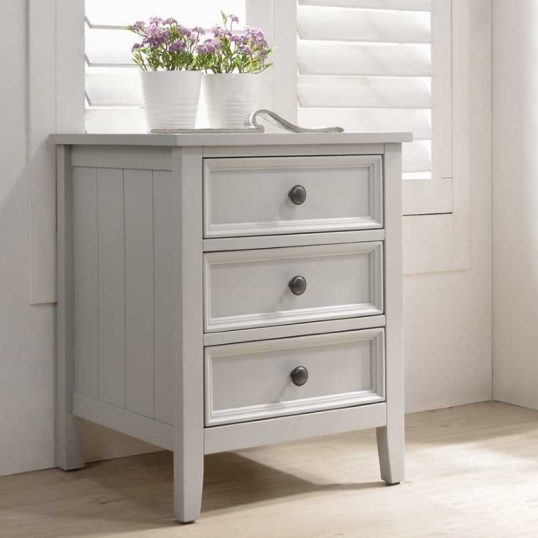 Mila Bedside Table – 3 Drawer Clay