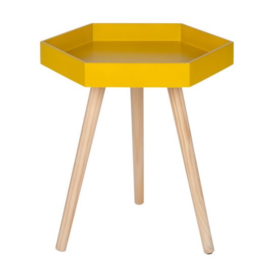 Mustard Hexagon Table Large