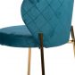 Diamond stitch accent chair teal velvet