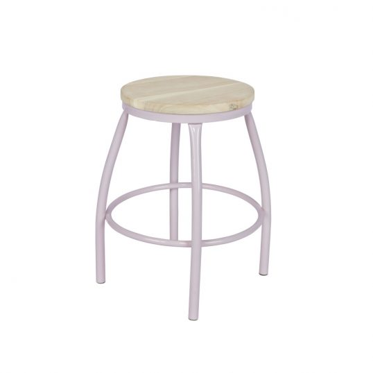 Nomi Stool Metal/wood Nude