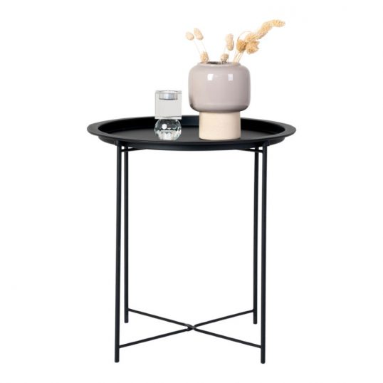 Tia Black Metal Side Table