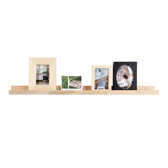 Photoframe Shelf, solid oak 100cm